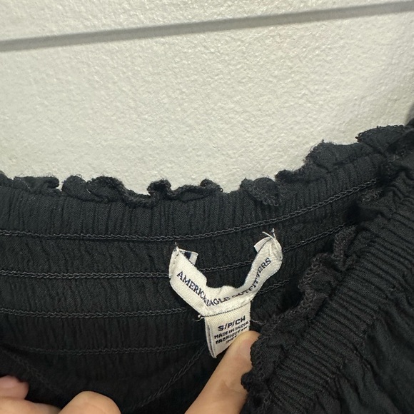 American Eagle Stylish Black Strapless Jumpsuit - Picture 4 of 15